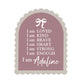 Affirmation Plaque - Scalloped Edge (with border)