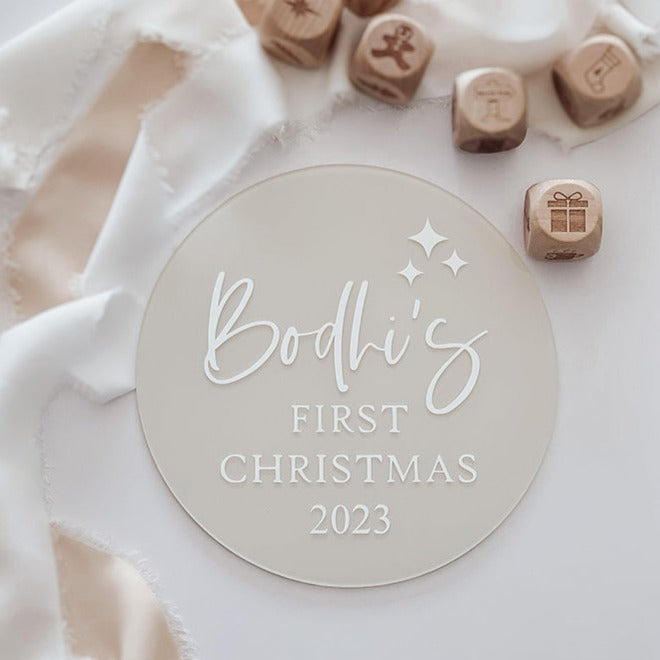 Personalised First Christmas Plaque